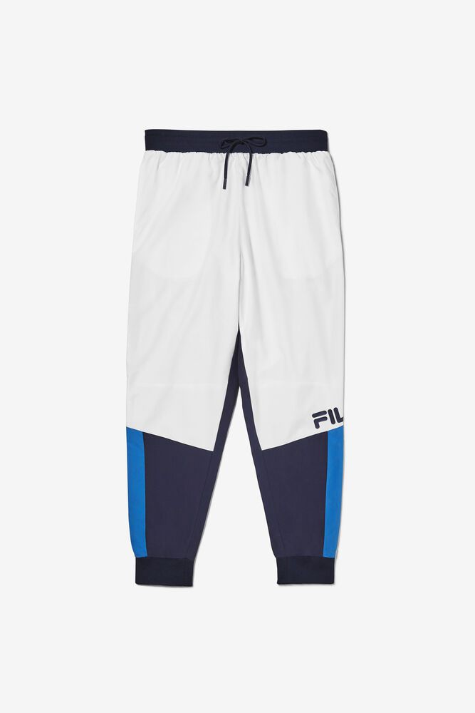 Fila Pants Mens White Hudson Track - Ireland 20976-MZLX